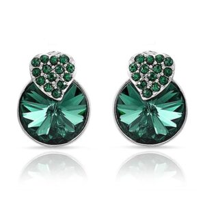 Valentines Day Gift Green Stud Earrings for Women ER1194089RGre