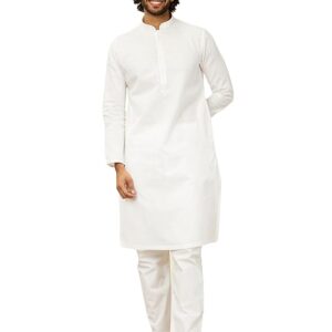 Men's Cotton Self Design Kurta Pyjama Set