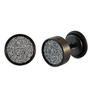 Earrings for Men and Boys Fashion Studs for Men | Silver Gold Toned Black Studs