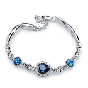 Magical Love Tripple Heart Bracelet with Crystal Stones BR2100310R