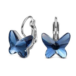 Italian Designer Copper Earrings for Women (Blue)(9794er)