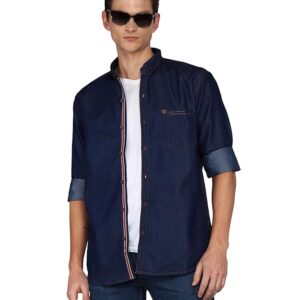 Men’s Dark Indigo Denim Casual Shirt | Denim Shirt