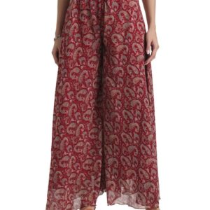Georgette Floral Print Palazzo, Women's Flared Circular Palazzo, Multi Colour Pattern