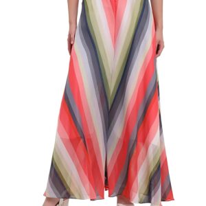 Georgette Floral Print Palazzo, Women's Flared Circular Palazzo, Multi Colour Pattern