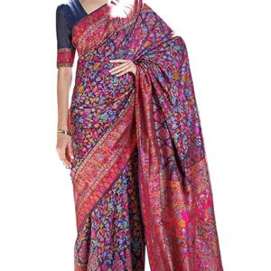 Women's Kanjivaram Pure Soft Silk Handloom Saree Pure Golden Zari With Blouse Piece